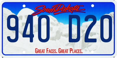 SD license plate 94OD20