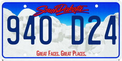 SD license plate 94OD24