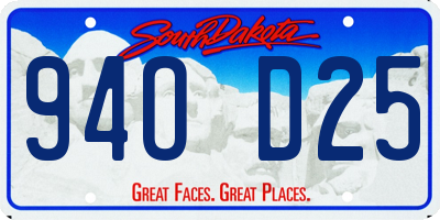 SD license plate 94OD25