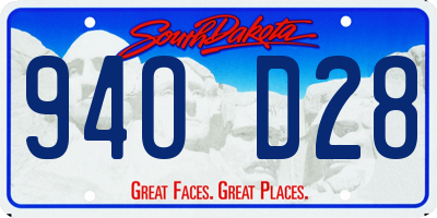 SD license plate 94OD28