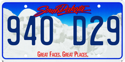 SD license plate 94OD29
