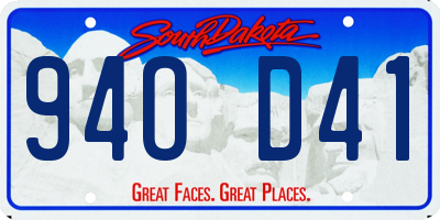 SD license plate 94OD41