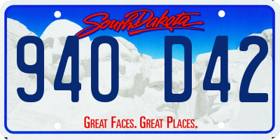 SD license plate 94OD42