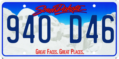 SD license plate 94OD46