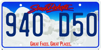 SD license plate 94OD50