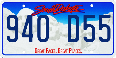 SD license plate 94OD55
