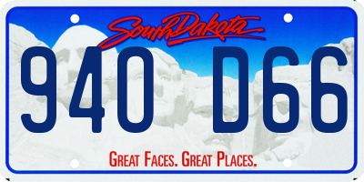 SD license plate 94OD66
