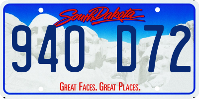 SD license plate 94OD72