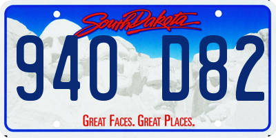 SD license plate 94OD82