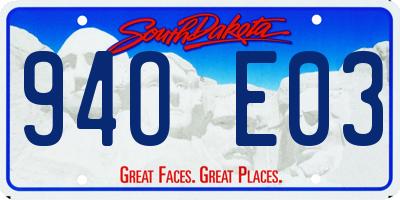 SD license plate 94OE03