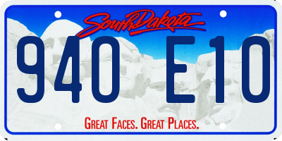 SD license plate 94OE10