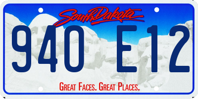 SD license plate 94OE12