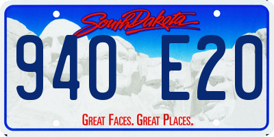 SD license plate 94OE20
