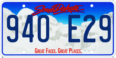 SD license plate 94OE29