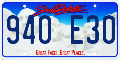 SD license plate 94OE30