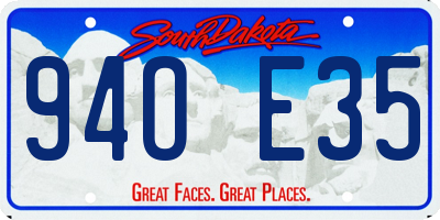SD license plate 94OE35