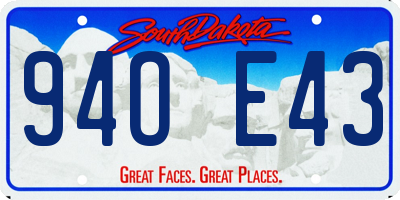 SD license plate 94OE43