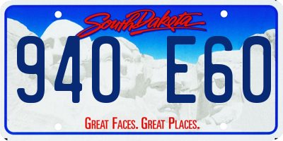 SD license plate 94OE60
