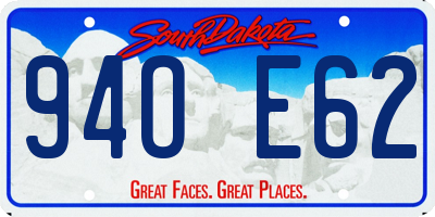 SD license plate 94OE62