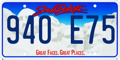 SD license plate 94OE75