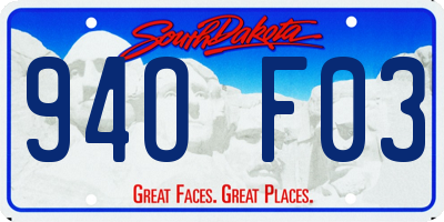 SD license plate 94OF03