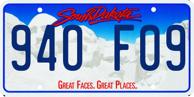 SD license plate 94OF09