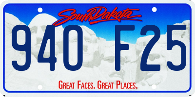 SD license plate 94OF25