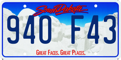 SD license plate 94OF43