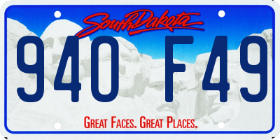 SD license plate 94OF49