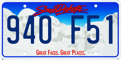 SD license plate 94OF51