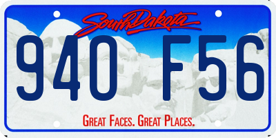 SD license plate 94OF56