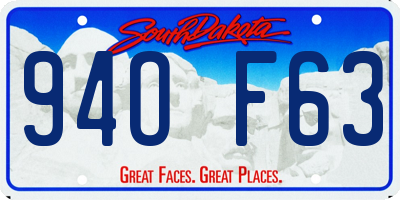 SD license plate 94OF63