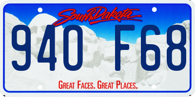 SD license plate 94OF68