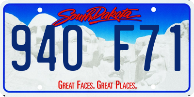 SD license plate 94OF71