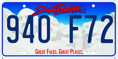 SD license plate 94OF72