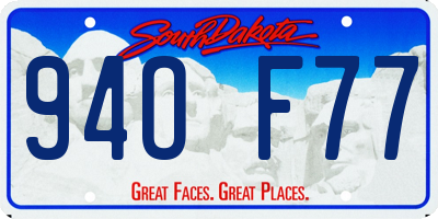 SD license plate 94OF77
