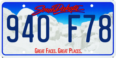 SD license plate 94OF78