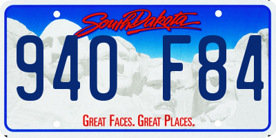 SD license plate 94OF84
