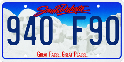 SD license plate 94OF90