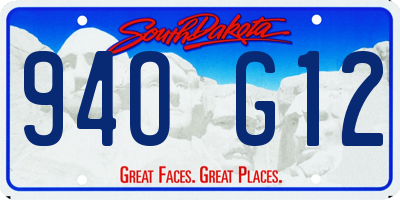 SD license plate 94OG12