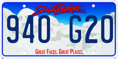 SD license plate 94OG20