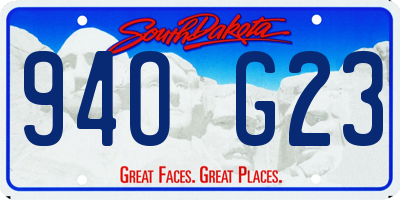 SD license plate 94OG23