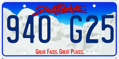 SD license plate 94OG25