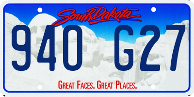 SD license plate 94OG27