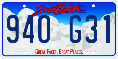 SD license plate 94OG31