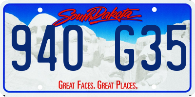 SD license plate 94OG35