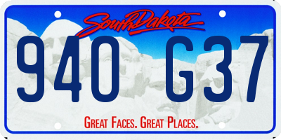 SD license plate 94OG37
