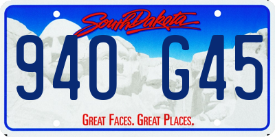 SD license plate 94OG45