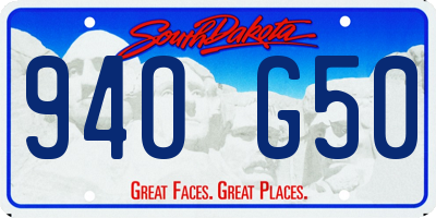 SD license plate 94OG50