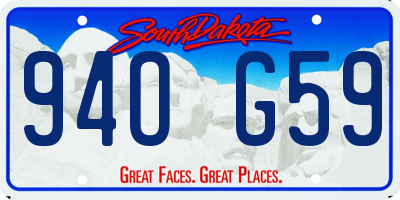 SD license plate 94OG59